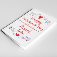 Fiance Valentine&#39;s card, card for fiance, finance valentine, happy Valentines day card, fiance gift, card for him, fiance Valentine&#39;s day