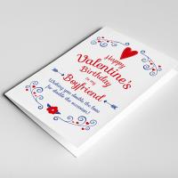 Birthday valentine card, valentine&#39;s birthday card, valentine birthday, birthday on valentines day card, card for him, card for her