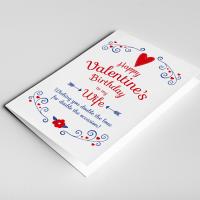 Birthday valentine card, valentine's birthday card, valentine birthday, birthday on valentines day card, card for him, card for her