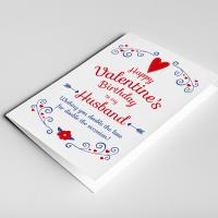 Birthday valentine card, valentine&#39;s birthday card, valentine birthday, birthday on valentines day card, card for him, card for her