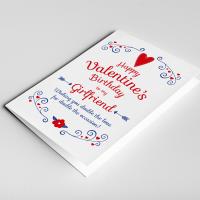 Birthday valentine card, valentine&#39;s birthday card, valentine birthday, birthday on valentines day card, card for him, card for her