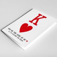 King Of Hearts Card, King Of My Heart, Funny Valentines Day Card, Anniversary Funny Love Card For Him, Card For Boyfriend, Card For Husband