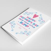 Mother's Day From The Bump Card, Pregnant Mother's Day Card, Mom From The Bump Card, Pregnant Mom Card, Expectant Mum Card, From Bump Card