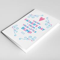 Printable Father's Day Card From The Bump, Father's Day Card Printable Download, Daddy To Be Card, Expectant Dad Printable, Card for Husband