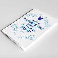 Printable Father's Day Card From The Bump, Father's Day Card Printable Download, Daddy To Be Card, Expectant Dad Printable, Card for Husband