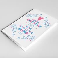 Happy Birthday Daddy From The Bump Card, Birthday Card from baby, Pregnant Birthday Card, Card for Husband, Dad From The Bump, New Dad Card