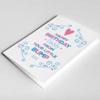 Happy Birthday Daddy From The Bump Card, Birthday Card from baby, Pregnant Birthday Card, Card for Husband, Dad From The Bump, New Dad Card