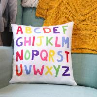 Alphabet Cushion Cover, Alphabet Pillow, Nursery Cushion, Alphabet Gift, Letter Cushion, Letter Cushion, Alphabet Nursery, Playroom Cushion