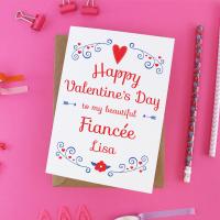 Fiancee Valentine&#39;s card, card for fiancee, happy valentines day card, fiancee gift, card for her, fiancee valentine&#39;s day, fiancee card
