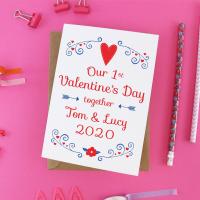 Our first Valentine&#39;s day card, our first Valentine, 1st valentine boyfriend, 1st valentine day, our first valentines, couples valentines