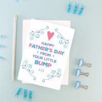 Printable Father's Day Card From The Bump, Father's Day Card Printable Download, Daddy To Be Card, Expectant Dad Printable, Card for Husband