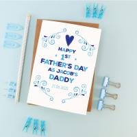 First Father's day card for husband, First Father's Day Gift, New Dad, First Father's Day Baby, 1st Father's Day Card, 1st Father's Day Gift