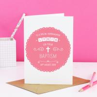 Goddaughter Christening Card, Goddaughter Card, Personalised Christening Card, Baptism Card, Personalised Goddaughter Card, Baptism Gift