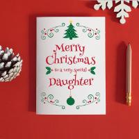 Daughter Christmas Card, Christmas Gift For Daughter, Daughter Card, Daughter in Law Gift, Christmas Daughter Card, Stepdaughter Card Xmas