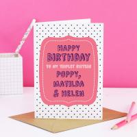 Triplet Sister Birthday Card, Triplet Sister Card, Triplet Birthday Card, Womb Mates Card, Triplets Card, Funny Triplet Card, For Triplets