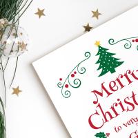 Grandparents Christmas Card - Grandparent Christmas Gifts - Gifts for Grandparents - Great Grandparents Card - Grandparents Xmas - Xmas Card