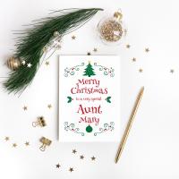Auntie Christmas Card, Auntie Christmas Gift For Aunty, Auntie Card, Christmas Aunty Card, Christmas Card for Auntie, Card for Aunty
