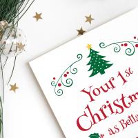 Daddy's 1st Christmas Card, Daddy Christmas Gift, Baby First Christmas, Baby 1st Christmas, New Dad Christmas Card, Card for Daddy, Dad gift
