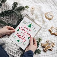 Daddy's 1st Christmas Card, Daddy Christmas Gift, Baby First Christmas, Baby 1st Christmas, New Dad Christmas Card, Card for Daddy, Dad gift