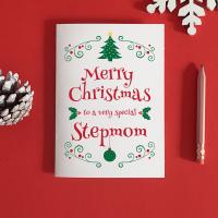 Stepmother Christmas Card, Stepmom Christmas Gift For Stepmother, Stepmum, Stepmother Card, Stepmom Gift, Christmas Stepmom Card, Xmas Card