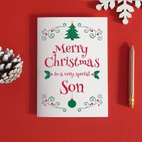 Son Christmas Card, Christmas Gift For Son, Son Card, Christmas Son Card, Son Present, Son in law gift, Son Xmas Card, Stepson Card