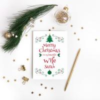 Wife Christmas Card, Christmas Gift For Wife, Romantic Christmas, Christmas Wife Card, Wife Xmas Card, Christmas Love Card, Cute Christmas