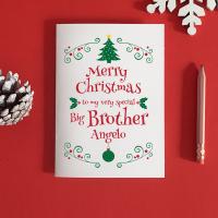 Brother Christmas Card, Brother Christmas Gift For Brother, Brother Card, Stepbrother Card, Christmas Brother Card, Card for Brother