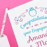 Engagement card, newly engaged card, card for engagement, congratulations card, engagement gift, happy engagement, engagement congrats card