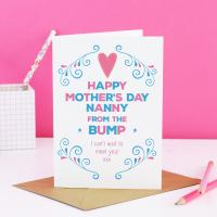 Grandma Mother&#39;s Day From The Bump, Grandma from bump card, Nanny to be card, Grandma Mother&#39;s day card, nanny mothers day, baby to be card