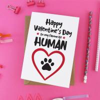 Cute Pet Valentine Card, dog valentines card, cat valentines card, card from the dog, dog lover gift, cat lover gift, dog owner gift