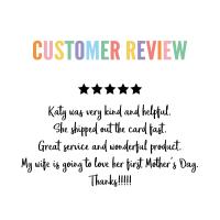 Mother's day card for wife to celebrate their first Mother's day, the perfect gift for a pregnant wife