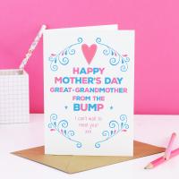 Grandma Mother's Day From The Bump, Grandma from bump card, Nanny to be card, Grandma Mother's day card, nanny mothers day, baby to be card