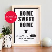 Home Sweet Home Print, Personalised Home Print, Welcome Home Art Print, Home Sweet Home Gift, House Warming Gift, New House, New Home Gift