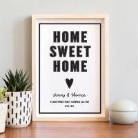 Home Sweet Home Print, Personalised Home Print, Welcome Home Art Print, Home Sweet Home Gift, House Warming Gift, New House, New Home Gift