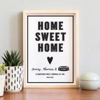 Home Sweet Home Print, Personalised Home Print, Welcome Home Art Print, Home Sweet Home Gift, House Warming Gift, New House, New Home Gift