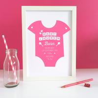 New baby print, Baby girl Birth print, Birth Details Print, New Baby Gift, Baby Birth Chart, Birth Poster, Newborn Birth Print, Birth Stats