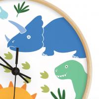 Personalised Wooden Dinosaur Clock, Bamboo Personalised clock, Nursery Clock, Dinosaur Theme Kids Room Decor, freestanding clock