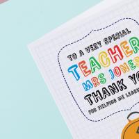 Teacher Thank You Card Personalised, Thanks for Helping me Grow, Personalised Teacher Gift, Wonderful Teacher, Teacher Appreciation Card