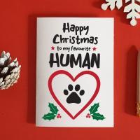 Pet Christmas Card, dog christmas card, cat christmas card, card from the dog, dog lover gift, cat lover gift, dog owner gift