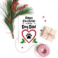 Dog Dad Christmas Card, Dog Dad Card, Dog dad gift, dog christmas card, Dog owner Christmas Gift For Dog lover, Pet Christmas card,