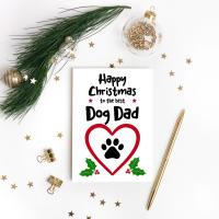 Dog Dad Christmas Card, Dog Dad Card, Dog dad gift, dog christmas card, Dog owner Christmas Gift For Dog lover, Pet Christmas card,