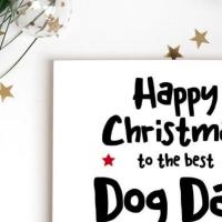 Dog Dad Christmas Card, Dog Dad Card, Dog dad gift, dog christmas card, Dog owner Christmas Gift For Dog lover, Pet Christmas card,