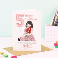 2 year old birthday card - Handrawn portrait.