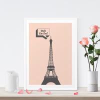 Paris Art Print, Ooh La La, Paris Bedroom Decor, Pink Print, Eiffel Tower Art, Parisian, Eiffel Poster