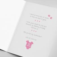 Personalised Godmother Card - Will you be my Godmother? With Special Message Inside, Asking Godmother, Baptism, Christening, Godparents card