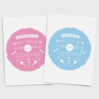 Personalised Godmother Card - Will you be my Godmother? With Special Message Inside, Asking Godmother, Baptism, Christening, Godparents card