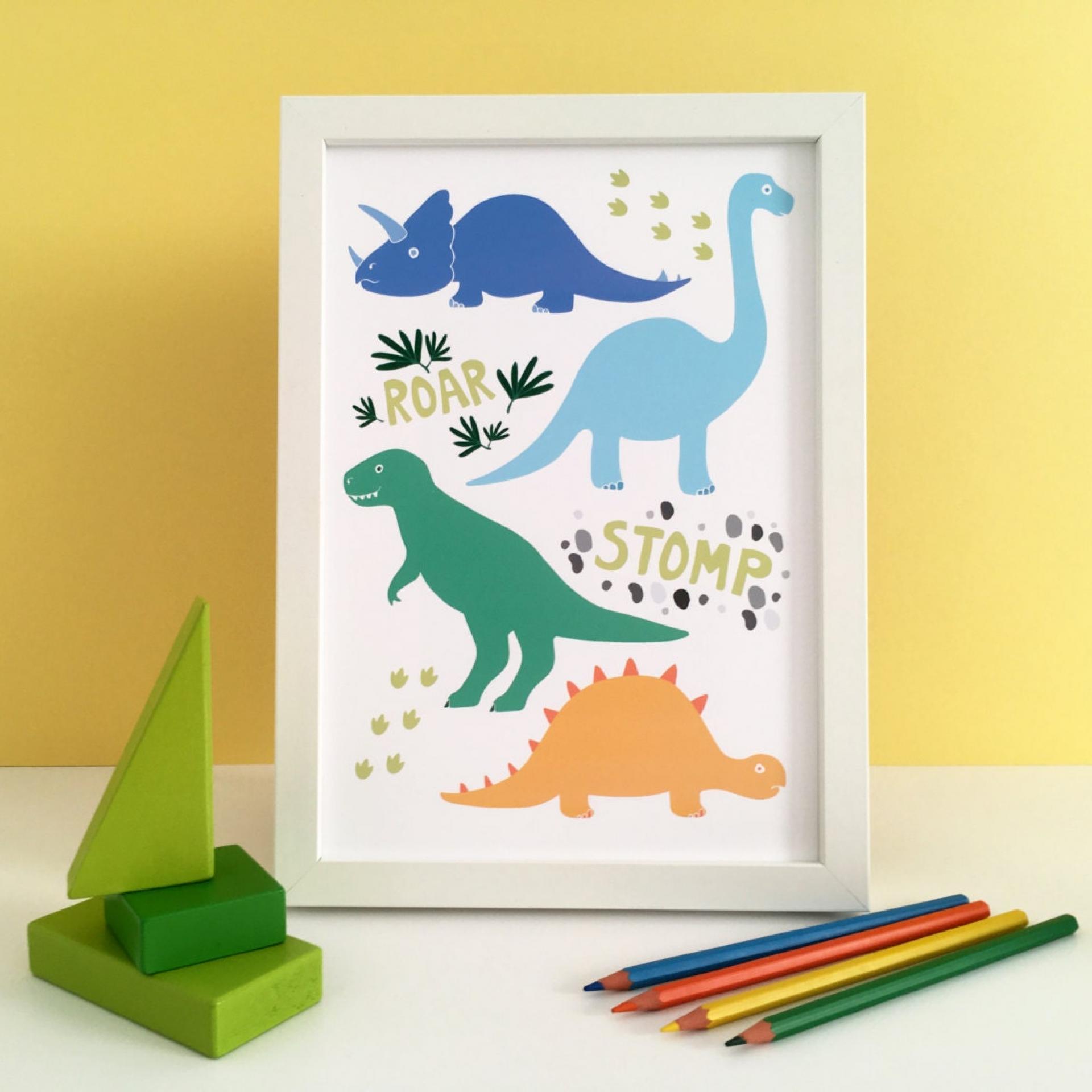 Dinosaur Wall Art, Dinosaur Print, Dinosaur Decor, Dinosaur Art, Dinosaur Poster, Nursery Print, Baby Art Print, Baby Room