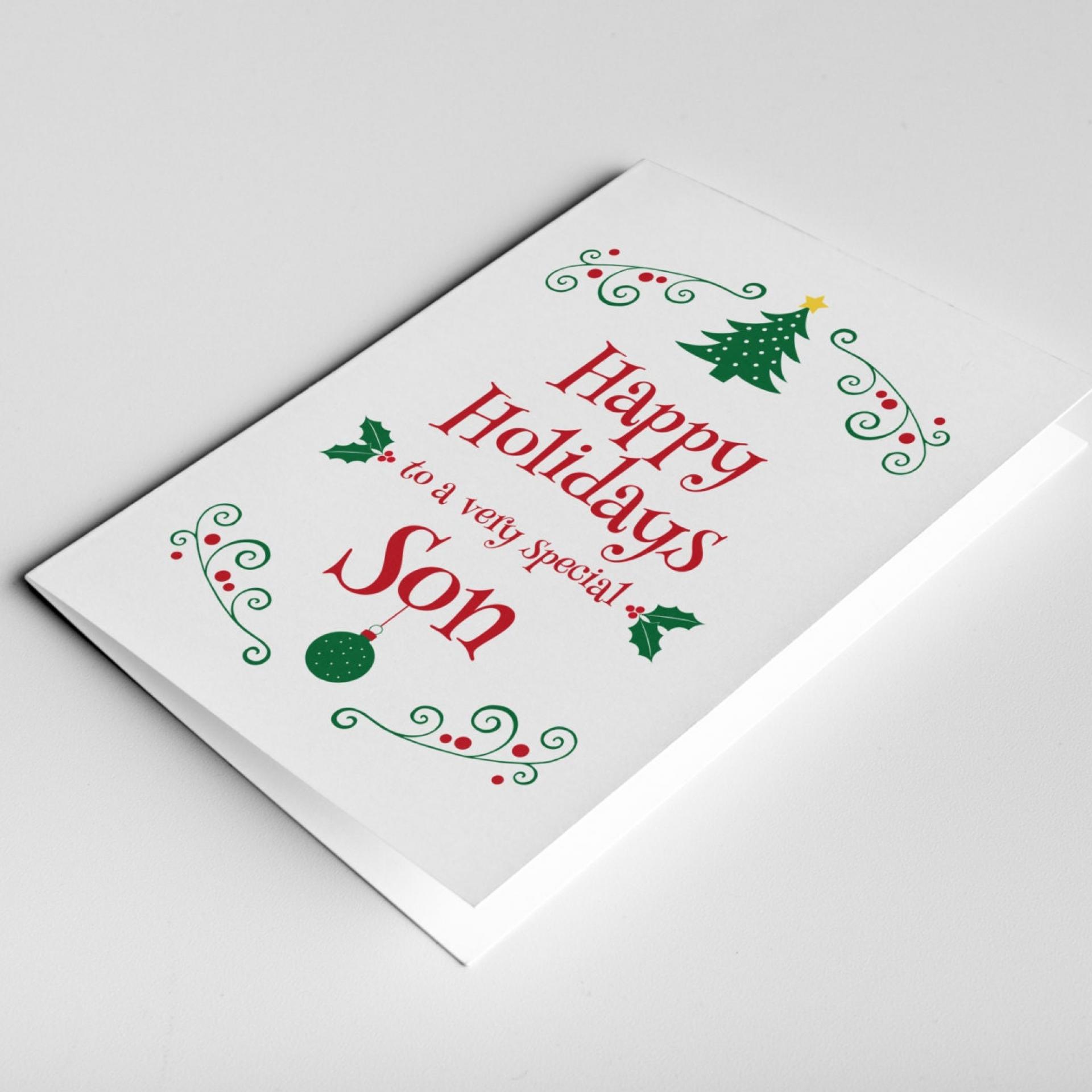 Son Christmas Card, Christmas Gift For Son, Son Card, Christmas Son Card, Son Present, Son in law gift, Son Xmas Card, Stepson Card