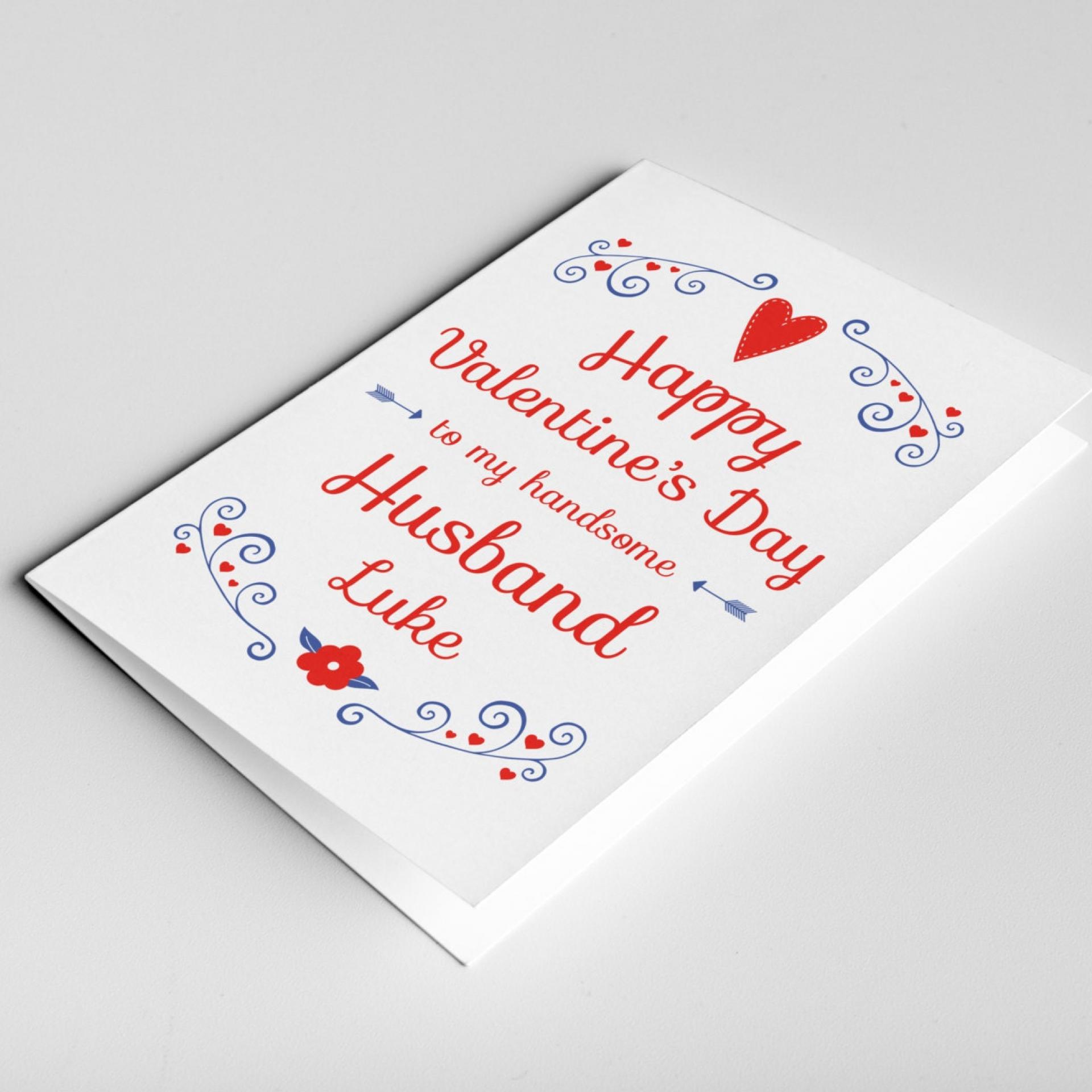 Husband Valentine&#39;s card, card for husband, husband gift, cards for him, husband Valentine&#39;s day, happy Valentines day card, husband love