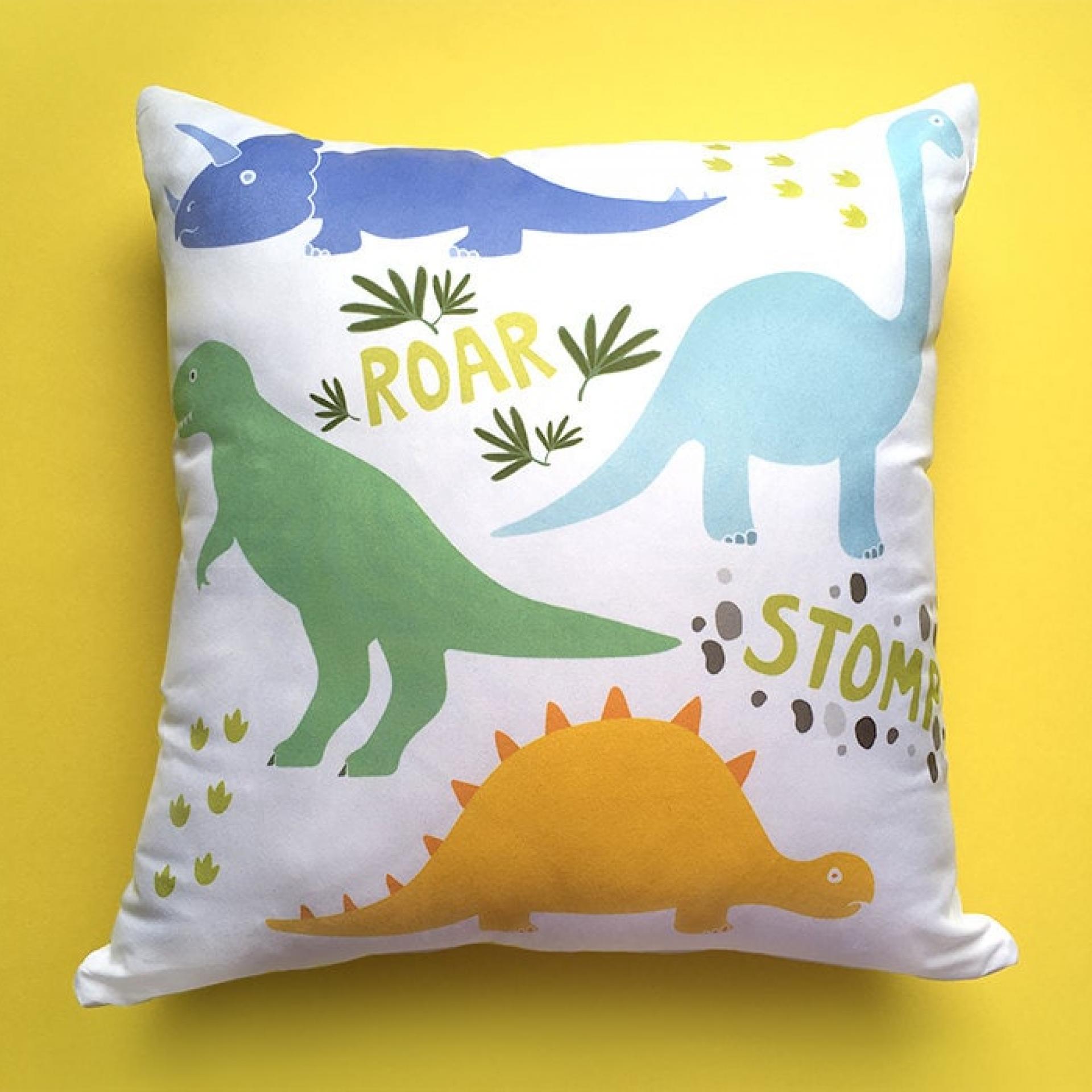 Dinosaur Cushion Cover, Dinosaur Pillow, Kids Cushions, Dinosaur Gift, Animal Cushion, Dinosaur Decor, Pillow Cover, Playroom Cushion, T Rex